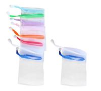 iplusmile 10pcs Handmade Soap Foaming Nets Soft Mesh Soap Saver Pouch with Drawstring for Facial Cleansing and Shower Use - Gentle Exfoliating Bath Foaming Nets, Random Colors, Travel
