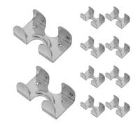 iplusmile 10pcs Heavy Duty Stainless Steel Wire Rope Clamps for 10-12mm Cables, Double-ended Rope Clips for Industrial Rigging, Outdoor Use, Ss304 Sturdy Metal Cable Fasteners