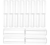 iplusmile 10pcs Hexagonal Acrylic Pen Cases Empty Single Pen Display Boxes with Crystal Effect Creative Plastic Holders for Office and School Storage