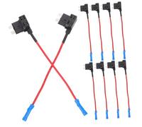 iplusmile 10pcs Inline Fuse Holder Kit Car Truck Circuit Protection Adapter with Cover for Vehicles Rv Boat Van Easy Connection Compact Design