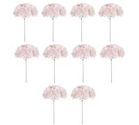 iplusmile 10pcs Light Pink Artificial Hydrangea Flowers, Realistic Simulation Silk Floral Heads, Decorative Fake Flower Set for Wedding, Home, and Event Décor