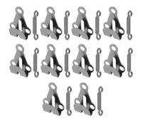iplusmile 10pcs Metal Pants Hook and Eye Closures, Sewing Garment Fasteners for Waistband Adjustment, Gunmetal Color, Suitable for Trousers and Jeans Accessories