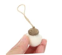iplusmile 10pcs Miniature Felt Pine Cone Ornaments Xmas Decorations for Christmas Tree Hanging Pendants DIY Craft Accessories White Color