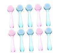 iplusmile 10Pcs Nail Brush Cleaner with Ergonomic Handle Grip Flexible Bristles for Easy Dust Removal From Fingernails and Toes Portable Multi Functional Hand Brush for Men Women