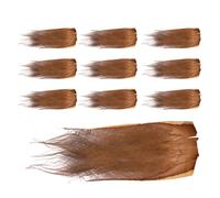 iplusmile 10pcs Natural Palm Fiber Decorative Bark Sheets for Aquarium and Garden Plant Decor, Brown Realistic Appearance with Easy Installation for Tree Bark Cover and Safe Habitat Support