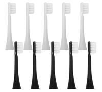 iplusmile 10pcs Replacement Soft Brush Heads for Electric Toothbrush, Universal Toothbrush Head Refills Compatible with Multiple Brands, White and Black for Daily Oral Care