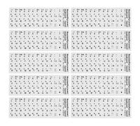 iplusmile 10pcs Russian Keyboard Stickers with Frosted Pvc Material, Ultrathin Design and DIY Fit for Laptop and Computer Keyboards, for Typing and Language Learning