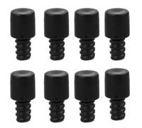 iplusmile 10Pcs Threaded Tip Toilet Brush Replacement Adapter Set, Black 19Mm PP Self-Locking Handle Connector, Compatible with Brush Handles for Bathroom Cleaning Tools