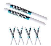 iplusmile 10pcs White Permanent Marking Pens for Woodwork and Construction, Portable Plastic Paint Markers with Smooth Writing for Office and Art Use