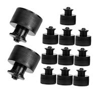 iplusmile 12 Pcs Leakproof Hand Pull Water Bottle Caps Press to Open Replacement Lids for Sports Bottles Black Twist Top Seal Reusable Water Dispenser Caps for Outdoor and Gym Use
