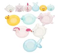 iplusmile 12 Pcs Mini Animal Swim Rings Aquarium Decorations Resin Miniature Landscape Ornaments for DIY Fish Tank Tropical Tank Accessories Micro Fairy Garden and Dollhouse Crafts