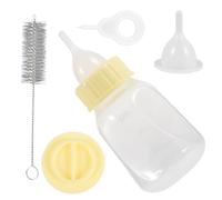 iplusmile 120ml Yellow Plastic Nursing Bottle for Pets, Pet Bottles for Nursing Kittens and Lambs, Sturdy and Not Easy to Break, for Outdoor Small Mammal Feeding