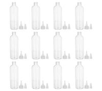 iplusmile 12pcs 100ml Pet Squeeze Bottles with Spout Cap, Small Refillable Plastic Dispenser Containers for Sauce, Oil Applicator, Travel Shampoo and Cosmetic Use