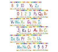 iplusmile 12pcs Alphabet and Number Learning Cards, Abc and 0-10 Number Wall Strips for Preschool Classroom Decorations, Educational Flashcards for ’ Early Literacy and Math Skills