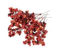 iplusmile 12pcs Artificial Christmas Berry Stems Orange Red Faux Berry Branches for Holiday DIY Decorations Material for Tree Wreaths and Festive Home Decor