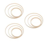 iplusmile 12pcs Bamboo Dream Catcher Hoops Smooth Edges and Shape Retention, 26cm Round Wreath Rings for Dreamcatcher Making Supplies and Beginner Experiments in Student Classrooms or Adult