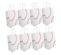 iplusmile 12pcs Baseball Snack Bags Handles Fun Baseball Treat Bags for Boys and Girls Birthday Parties and Sports Events Vibrant Goody for Party Favors and
