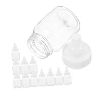 iplusmile 12Pcs Bottles Candy Containers for Shower Party Favors Transparent Fillable Sweets Bottles with White Caps for Newborn Birthday Gifts
