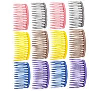 iplusmile 12pcs Creative Matte Side Hair Combs Plastic Styling Combs with Teeth for Women Secure Hold Headdress for All Hair Types Hairdressing Accessories