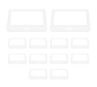 iplusmile 12pcs Double-Sided Plastic Card Sleeves with Dual Windows and Flipfold Design, Horizontal Badge Holder for Office and School Use, Resists Daily Wear and Tear, Easy Viewing