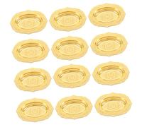 iplusmile 12pcs Gold Dessert Tray Elegant European Style Reusable Serving Plates for Weddings Parties Catering Hotel Display Easy Clean Multifunctional Snack Fruit Charger