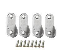 iplusmile 12Pcs Oval Closet Rod End Supports with Screws Heavy Duty Cast Metal Wardrobe Tube Brackets for Clothes Rail Bar Mounting Included Compatible with Standard Hanging Rods Furniture