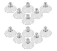 iplusmile 12pcs PVC Suction Cups with M6 Metal Screw Rods and Plastic Nuts, Waterproof Strong Sucker Hooks for Door, Window, Bathroom, Car Shade Wall Mounting