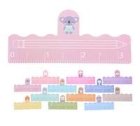 iplusmile 12pcs Reading Guide Tool Dyslexia Reading Bookmarks Finger Spacer Pads 12 Colors for Student Handwriting Practice and Guided Assistance