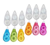 iplusmile 12pcs Student Correction Tape Set - 12m Large Capacity Tape Erasers with Rainbow and Plain Designs - School Supplies for ’s Stationery and Daily Convenient Corrections