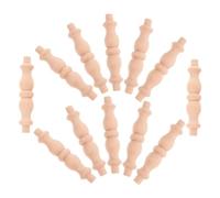 iplusmile 12pcs Unfinished Wooden Spindles Gourd Shaped for Furniture Repair and Woodworking Solid Wood Craft Baluster Posts with Natural Grain Safe Classical Decor for Wine Cabinets and