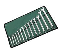 iplusmile 14pcs 8-24Mm Steel Combination Wrench Set with Open and Box Ends, Multifunctional Adjustable Spanner Kit for Home Repair, Includes Storage Pouch