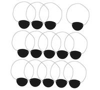 iplusmile 14pcs Black Felt Eye Patches Set, Soft Breathable Reusable Costume Eyepatch for Pirate Parties and Kids’ Halloween Dress-up Accessories