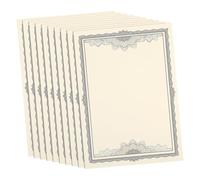 iplusmile 15 Sheets Writable Certificate Paper Blank Diploma Cardstock with Elegant Yellow Background and Blue Border Printable Recognition Awards for Schools Offices Special Events