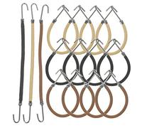 iplusmile 15pcs Bungee Hair Ties with Hooks for Women Elastic Ponytail Holders for Thick Hair Comfortable Non Damaging for Workout Running Yoga and Daily Styling