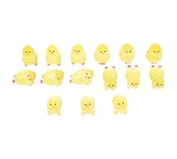 iplusmile 15Pcs Glow in the Dark Mini Resin Chick Figurines for Dollhouse Decor, Mixed Style Luminous Chick Statues for Home, Office, and Potted Plant Decorations