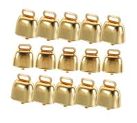 iplusmile 15Pcs Vintage Metal Cattle Bells Loud Crisp Sound Farm Animal Hanging Pendants for Cow Horse Sheep DIY Crafts and Christmas Decorations