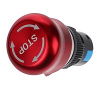 iplusmile 16mm Metal Emergency Stop Button Waterproof Mushroom Head Pushbutton Switch with 1 No 1 Nc Contacts Industrial Safety Replacement Stop Switch for Machinery Controls