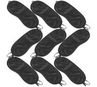 iplusmile 16pcs Polyester Eye Lightweight Portable Sleep Eye Black for Flight and Long Car Ride Comfort and Total Darkness