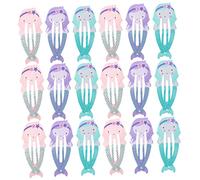 iplusmile 18pcs Mermaid Hair Clips for Cute Fashion Barrettes Purple Blue Pink Durable Hair Accessories for Birthdays Everyday Wear Special Occasions