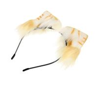 iplusmile 1Pc Adorable Orange White Cat Ear Headband Cosplay Hair Hoop for Parties High Elasticity Durable Comfortable Costume Accessory