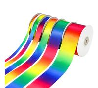 iplusmile 1roll Rainbow Gradient Polyester Ribbon Wide High Density Colorful Wrapping Strip for DIY Baking Flower and Clothing Craft Decorations