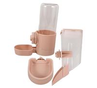 iplusmile 1set Automatic Pet Feeder and Water Dispenser for Dogs Cats Gravity-operated Hangable Design Compact Body with Window for Easy Monitoring