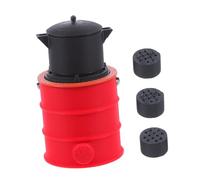iplusmile 1set Mini Coal Stove Model Scale Realistic Dollhouse Accessory Handmade Miniature Stove Intricate Detailing for Projects and Photography Portable Design