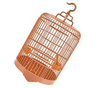 iplusmile 1set Round Bird Cage for Budgie Parakeet and Cockatiel Hanging Design Base and Structure for Resting and Playing