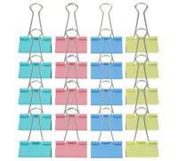 iplusmile 2 Inch Large Colorful Binder Clips 24pcs Metal Document Clips for Office School Classroom Filing and Paper Organization