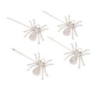 iplusmile 2 Pairs Halloween Spider Hair Clips with Rhinestones Gothic Hair Accessories for Party Charming Sparkling Hairpins for Women Unique Costume Decoration Eye Catching Festival Style