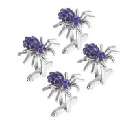 iplusmile 2 Pairs Men's Spider Cufflinks Alloy Rhinestone Novelty Animal Themed Shirt Accessory Secure Fit and Sturdy Grip, for Office Hours and Creative Industry Occasions