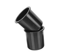 iplusmile 2 Pcs Boat Cup Holder Plastic Drinks Cup Holder with Recessed Design, Easy to Install Replacement Insert for Sofa, Cinema Seat, or Poker Table Accessories in Black