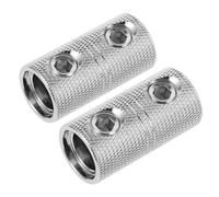 iplusmile 2 PCS Gauge Brass Audio Wire Coupler Butt Splice Connectors for Car Wiring Non Insulated Heavy Duty Terminal Blocks with Nickel Plating for Extending and Joining Cut Wires