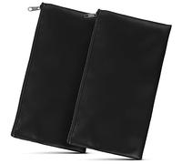 iplusmile 2 Pcs Leather Money Bag Pouch with Zipper for Cash and Receipt Storage, Pu Leather Material, Reliable and Stylish, for Shopping and Can be Put into Handbags